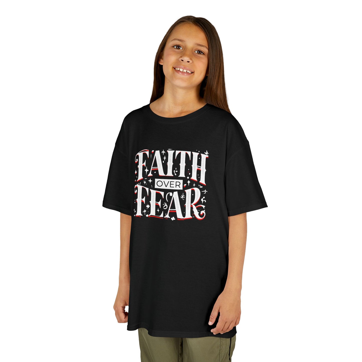 Girl's / Boys / Unisex "Faith Over Fear" Kids Tee