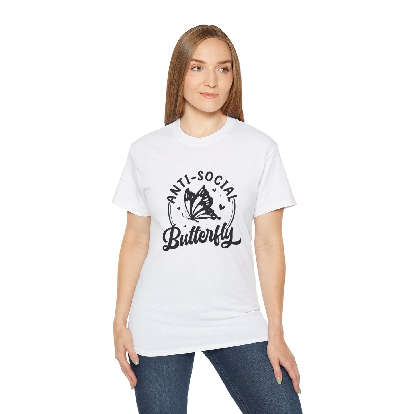 Women's "Anti-Social Butterfly"Tee