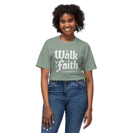 Women's / Men's / Unisex "Walk By Faith" Inspiring Tee