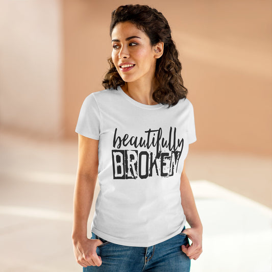 Inspirational Women's "Beautifully Broken" Cotton Tee