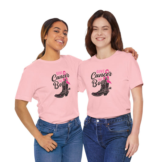 Women's "Give Cancer the Boot" Breast Cancer Awareness Tee