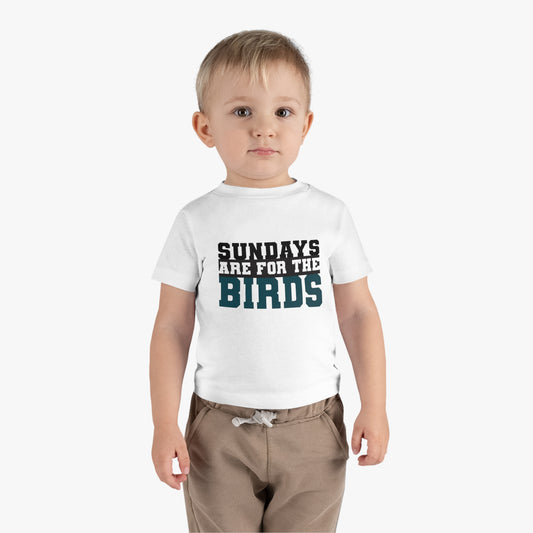 Boy's / Girl's / Unisex "Sundays Are for the Birds" Philadelphia Eagles Fan Baby Tee