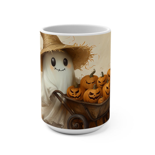 Halloween Ghost Pumpkin Mug (15oz)