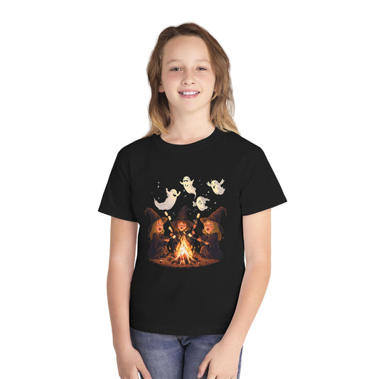 Girl's "Halloween Witch Bonfire" Youth Tee