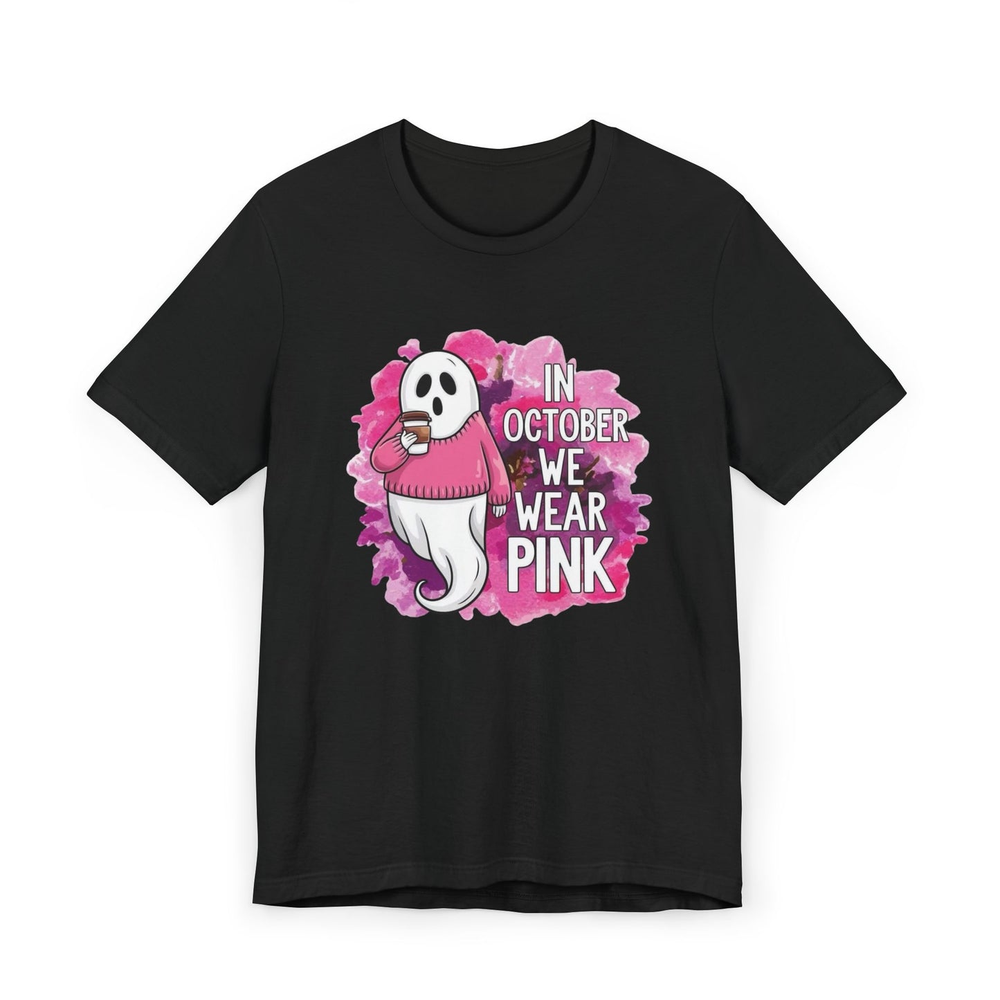 Breast Cancer Awareness Spooky "In October" Tee
