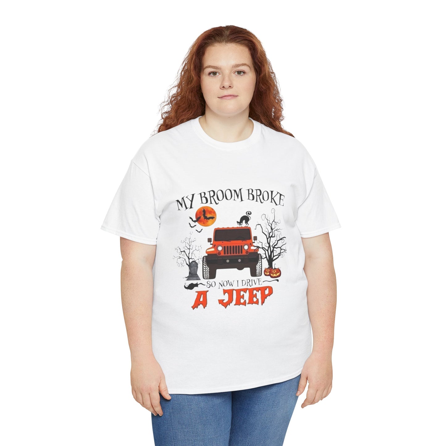 Women's "My Broom Broke" Halloween Tee