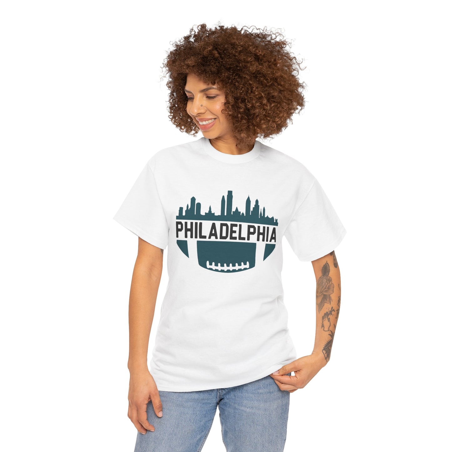 Men's / Women's / Unisex "Philadelphia Skyline" Heavy Cotton Tee
