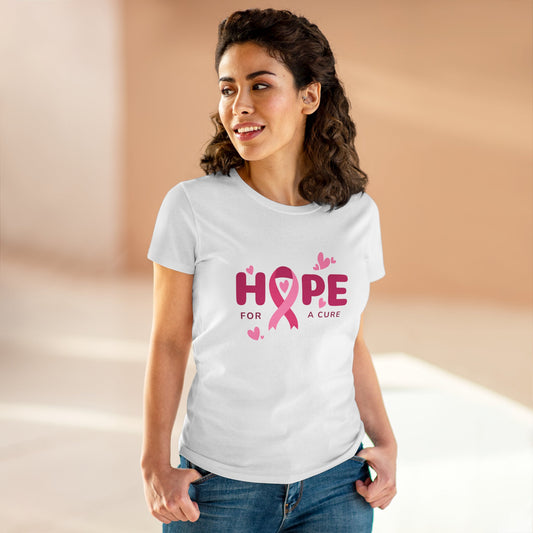 Women's "Hope For A Cure" Breast Cancer Awareness Shirt