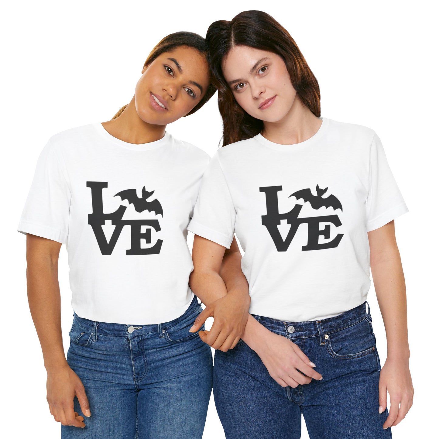 Men's / Women's / Unisex Halloween Bat "Love" Tee