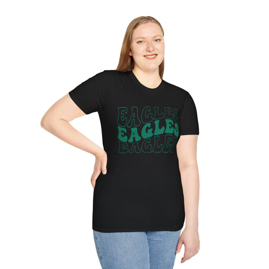 Groovy "Eagles Eagles Eagles" Philadelphia Eagles Fangear Unisex T-Shirt