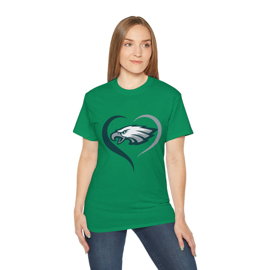 Women's / Men's / Unisex Philadelphia Eagles "Heart" Cotton Fan Tee