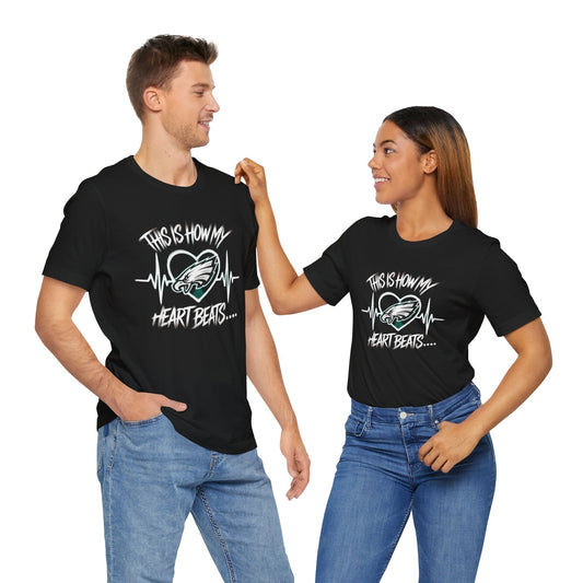 Philadelphia Eagles "Heart Beat" Fan Gear Unisex Jersey Short Sleeve Tee