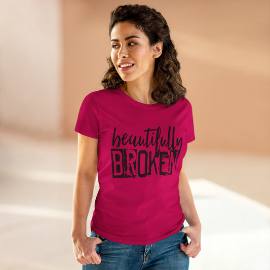 Women's Inspirational "Beautifully Broken" Tee