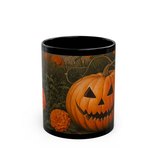 Halloween Pumpkin Black Mug (11oz)